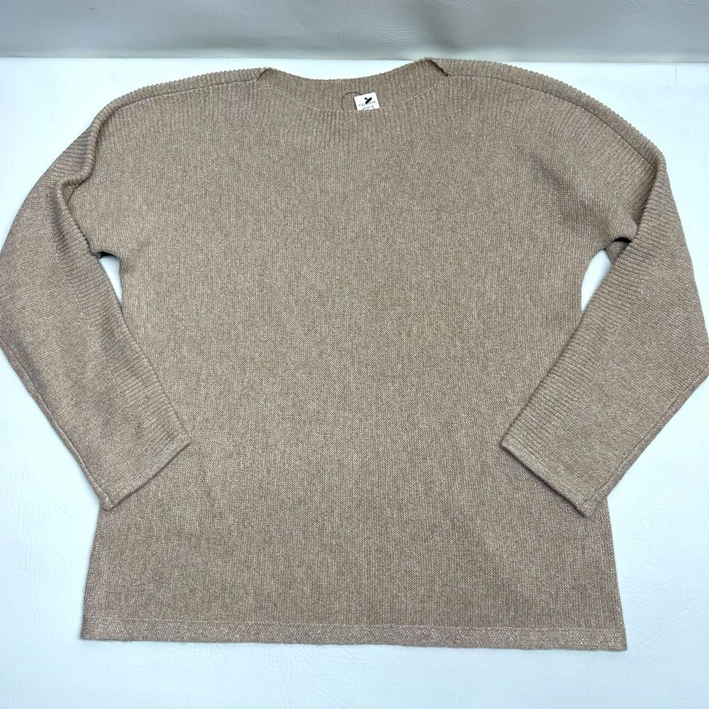 Talbots womens sweater shirt petite size LP NWT champagne